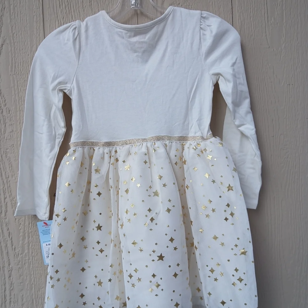 White and Gold Joy Dress